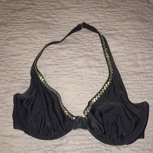 Esprit Black w/ sequins large bikini triangle top